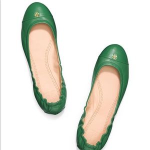 Tory Burch Emerald Stone York Ballet Flats